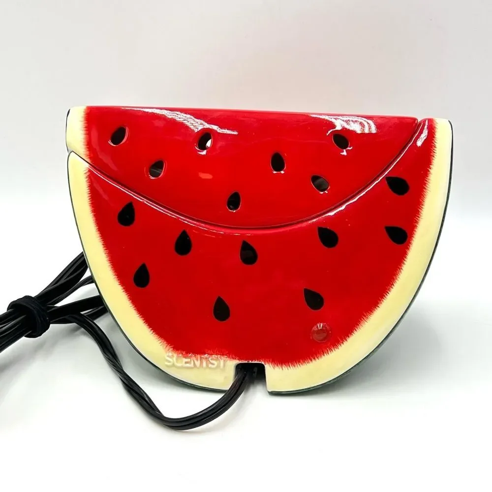 Retired Scentsy‎ Wax Warmer Electric Watermelon Slice Full Size Clean Summer